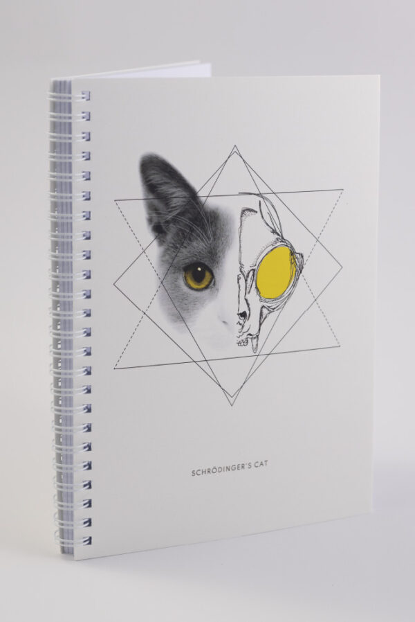 Cuaderno Designce Gato Schrödinger Mecánica Cuántica
